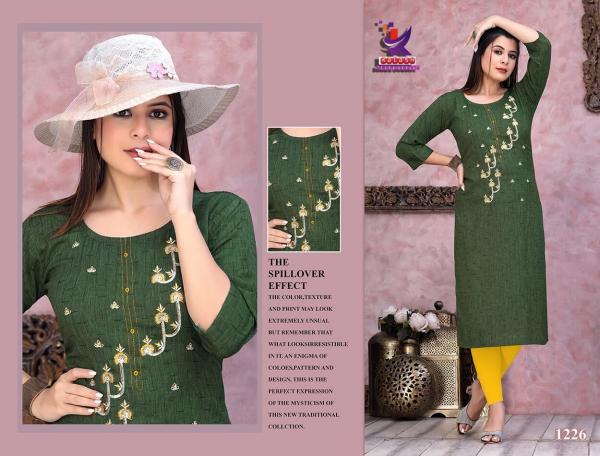 Kalash Royal Queen Rayon Designer Embroidery Kurti Collection